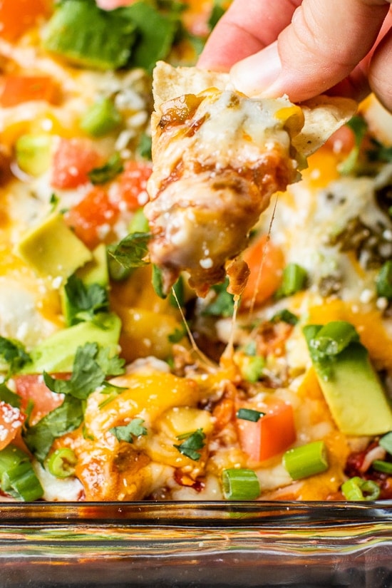 Cheesy Baked Mexican Layer Dip Skinnytaste