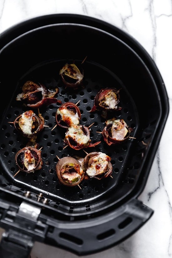Prosciutto Wrapped Figs with Blue Cheese in the air fryer