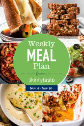 A free 7-day flexible weight loss meal plan including breakfast, lunch and dinner and a shopping list. All recipes include calories and WW SmartPoints®.