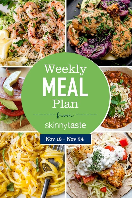 Skinnytaste Meal Plan (November 18-November 24)