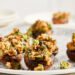 I'm OBSESSED with these Italian stuffed mushrooms filled with broccoli rabe and sausage, the perfect festive holiday appetizer!