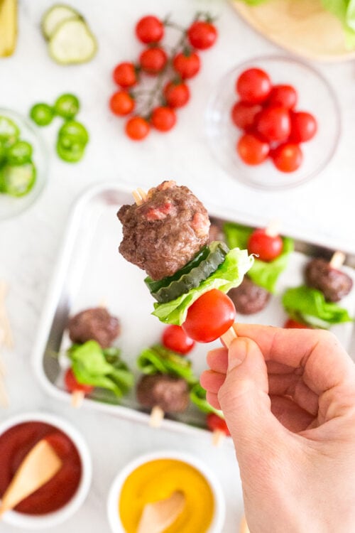 Air Fryer BaconBurger Bites (LowCarb) Skinnytaste
