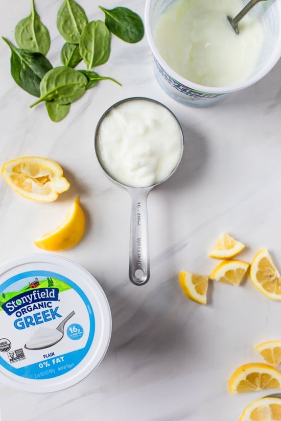 Easy Greek (and plain) yogurt swaps you can use every day in recipes to cut fat and calories with added health benefits!
