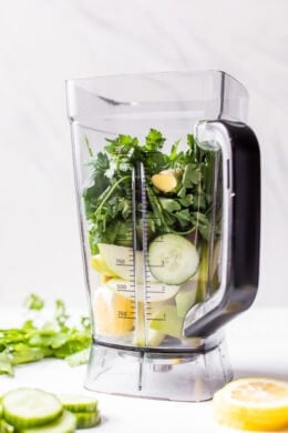 This healthy, Green Apple Lemon Cucumber and Ginger Smoothie is a great source of many vitamins and minerals, especially vitamin C and a great way to boost your immune system.