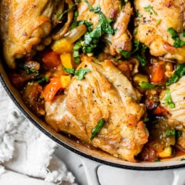 Ratatouille Baked Chicken takes a classic French dish and turns it into a family-friendly comfort food dish loaded with veggies.
