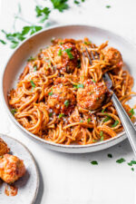 This one-pot Instant Pot Spaghetti and Meatballs is a fast and easy dish the kids and whole family will love!