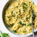 This simple rice pilaf with brown rice and angel hair pasta is a healthy, homemade version of Rice-A-Roni that makes the perfect side dish.