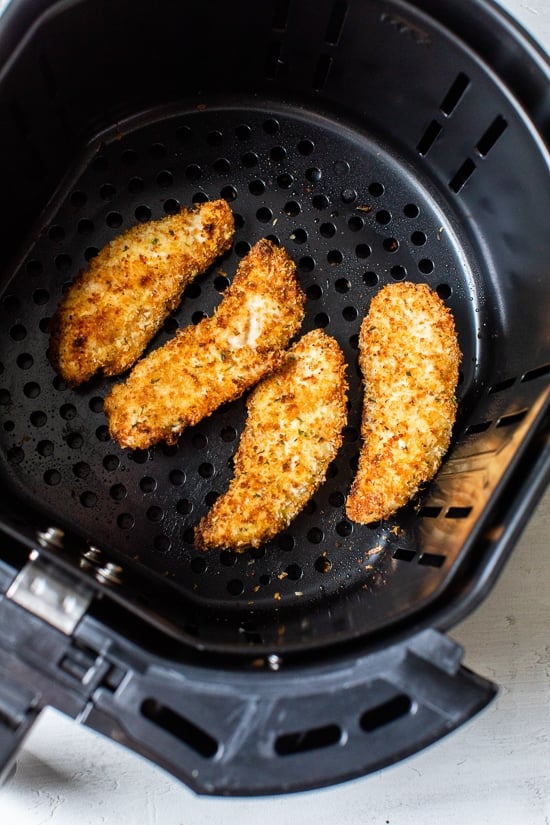 Chicken Tenders cooked in the air fryer