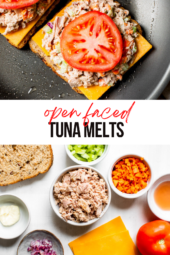 Open Faced Tuna Melts