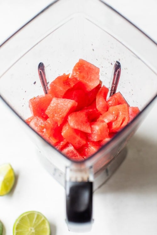 watermelon in the blender