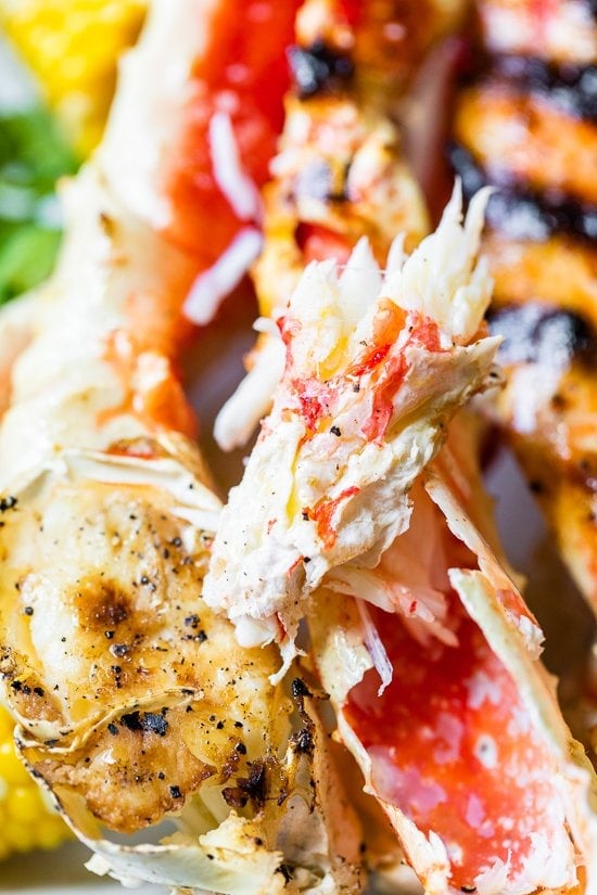 Grilled Crab Legs out of the shell