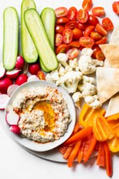 This is the The Best Baba Ganoush recipe, a smoky Middle Eastern eggplant dip made with charred eggplant, tahini, lemon juice, and olive oil.