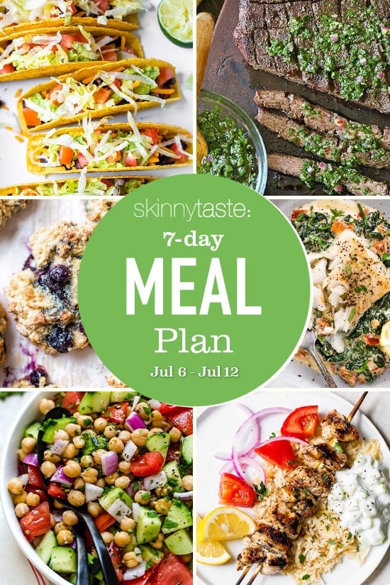 7 Day Healthy Meal Plan (July 6-July 12)