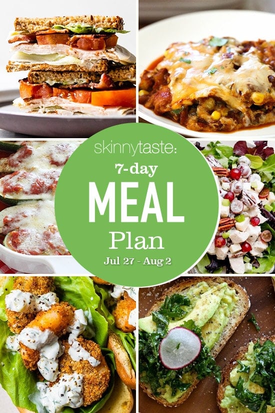7 Day Healthy Meal Plan (July 27-Aug 2)