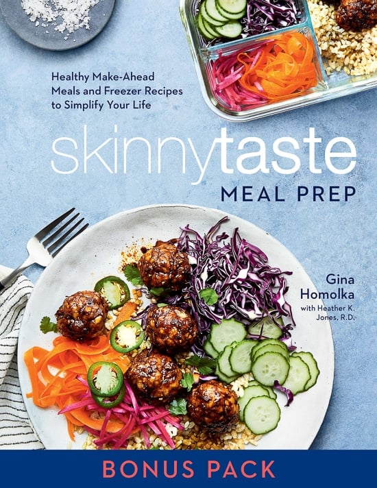 SKinnytaste Meal Prep Cookbook Cover Bonus
