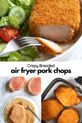 Crispy Breaded Boneless Air Fryer Pork Chops