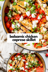 One Pan Balsamic Chicken Caprese