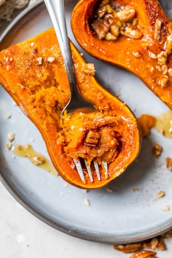 Roasted Honeynut Squash with Maple and Pecans