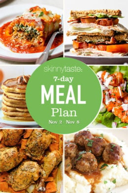 7 Day Healthy Meal Plan (Nov 2-8)