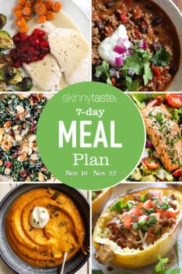7 Day Healthy Meal Plan (Nov 16-22)