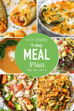 7 Day Healthy Meal Plan (Nov 30-Dec 6)