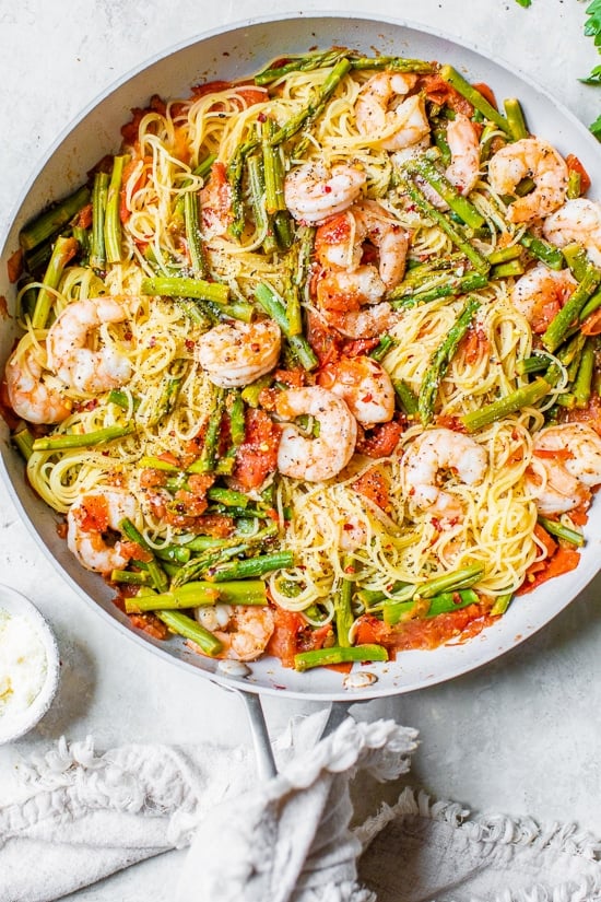 Pasta with Shrimp and Asparagus