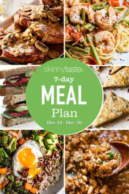 7 Day Healthy Meal Plan (Dec 14-20)