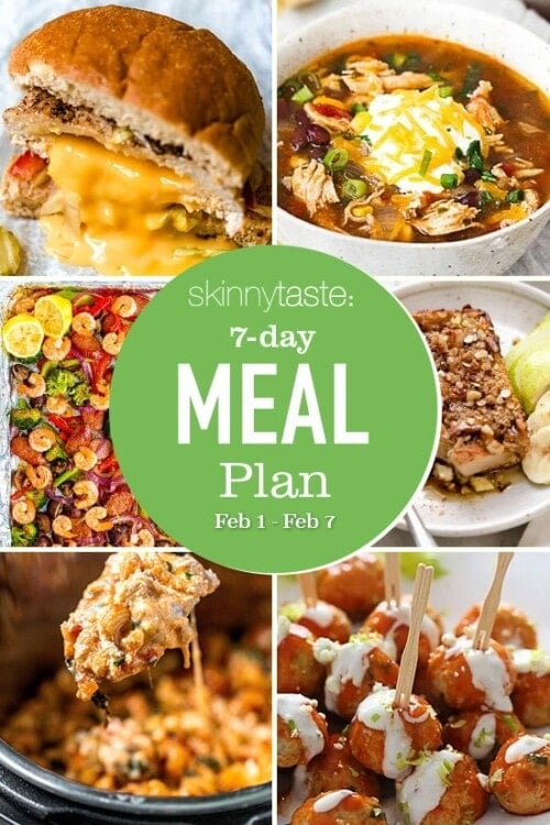7 Day Healthy Meal Plan Feb 1 7 Skinnytaste