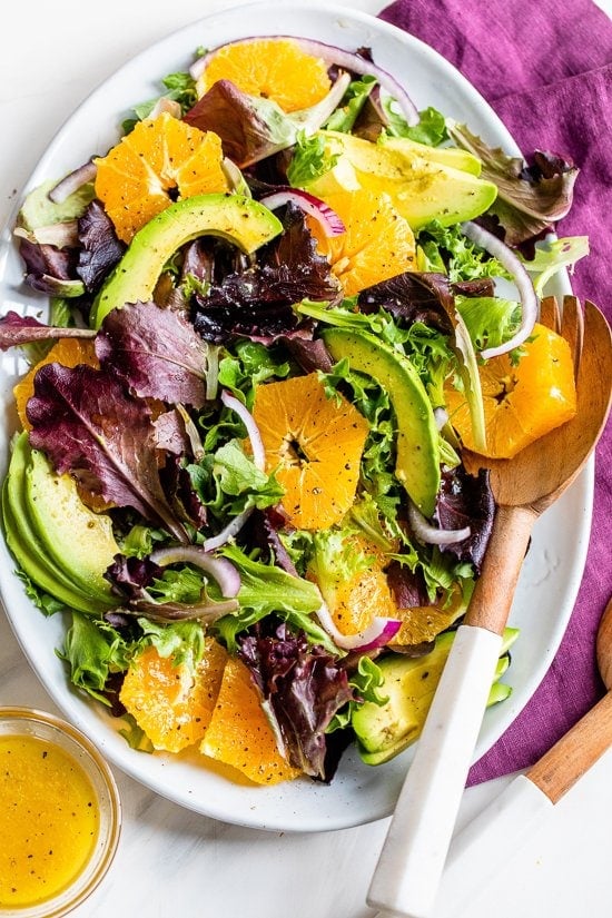 Orange salad with avocado