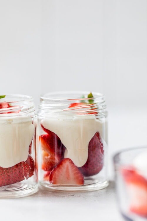 Strawberries and Yogurt Whipped Cream