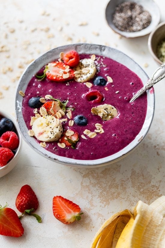 A bowl of oat berry juice
