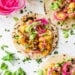 Vegetarian Tacos with pickled onions