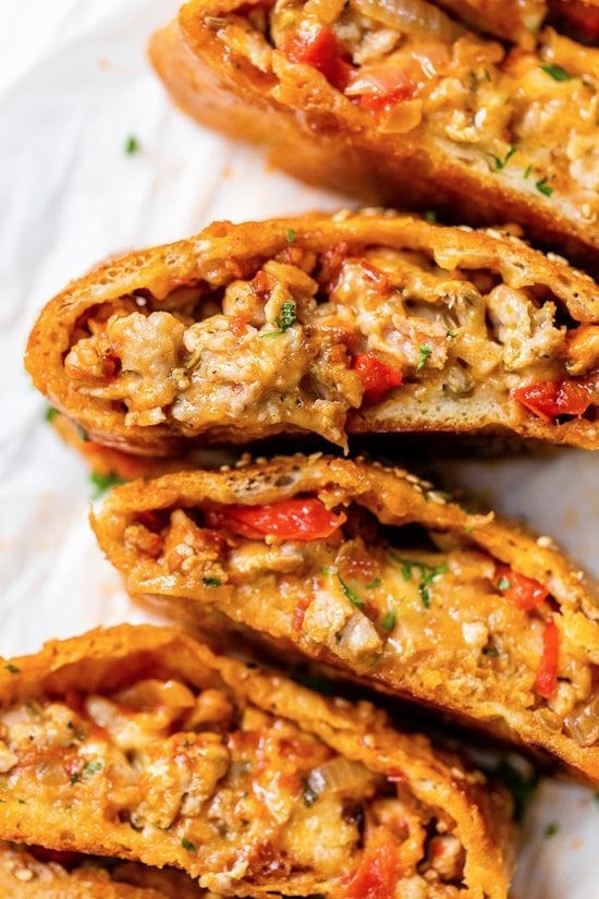 Spicy Sausage and Pepper Bread 11