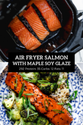 Air Fryer Salmon with Maple Soy Glaze