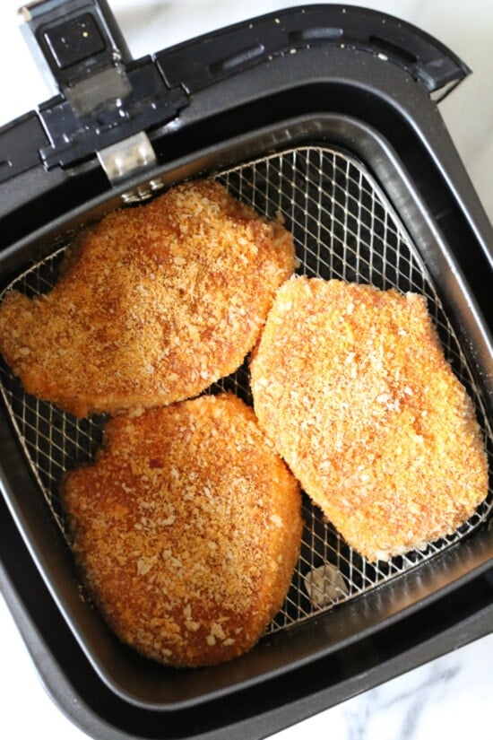 Non-fryer breaded pork chops