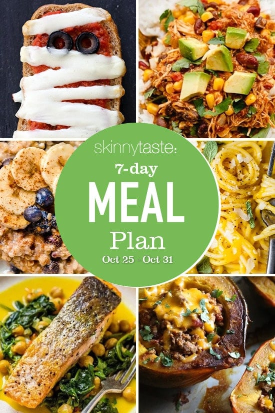 7 Day Healthy Meal Plan (October 25-31)