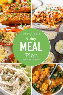 7 Day Healthy Meal Plan (November 29-December 5)