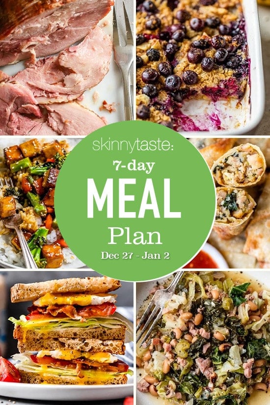 Weekly Meal Plan Week 309 Dec 27 Jan 2