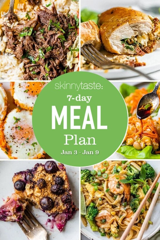 7 Day Healthy Meal Plan (Jan 3-9)