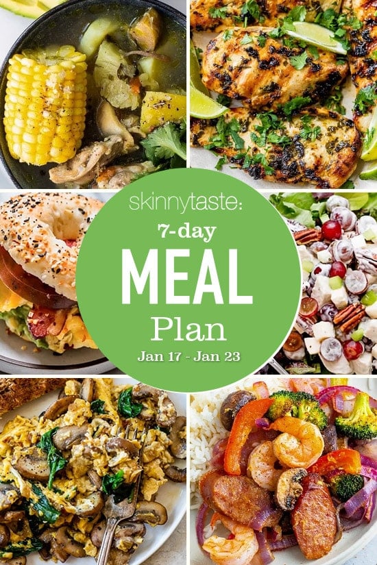 7 Day Healthy Meal Plan (Jan 17-23)