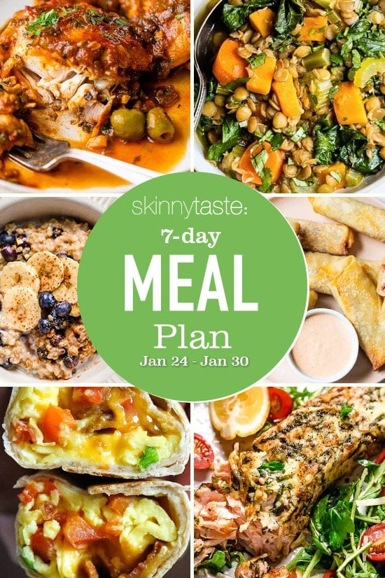 7 Day Healthy Meal Plan (Jan 24-30)