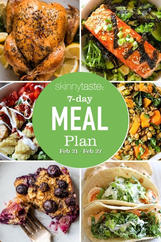 7 Day Healthy Meal Plan (Feb 21-27)