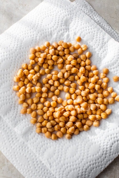 dry chickpeas before air frying