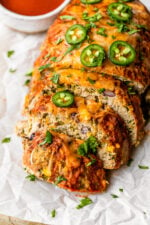Turkey Meatloaf with beans, corn, enchilada sauce
