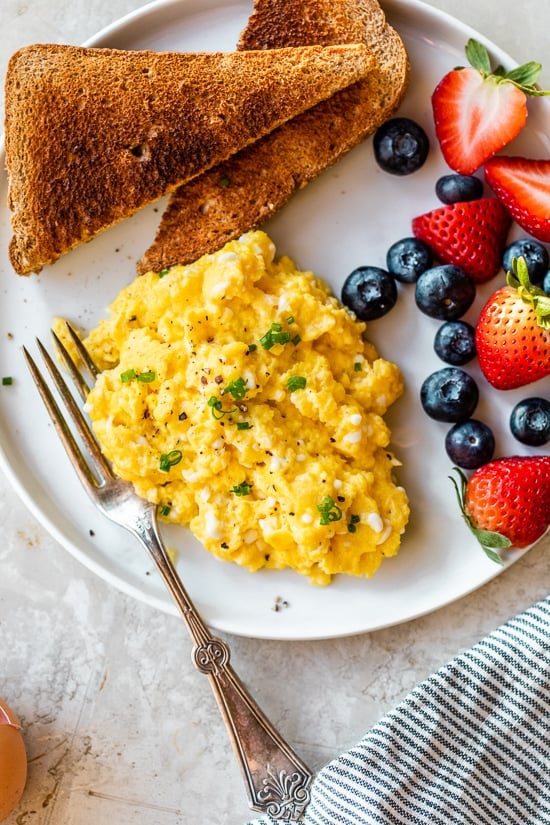 Cottage Cheese scrambled eggs