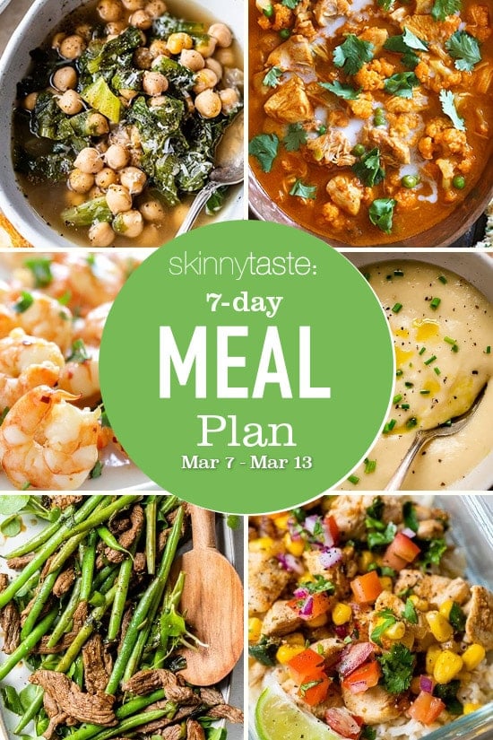 Weekly Meal Plan Week 319 Mar 7 Mar 13