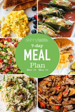 Healthy Meal Plan March 21 to 27