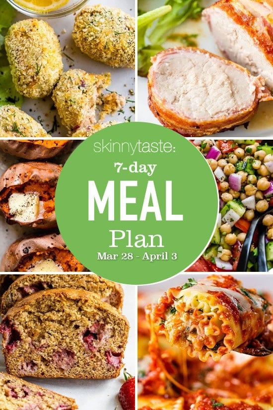 7-Day Healthy Meal Plan (March 28-April 3)