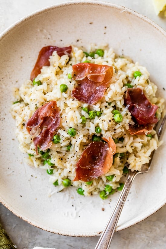 Instant Pot Risotto with Ham, Peas and Herbs