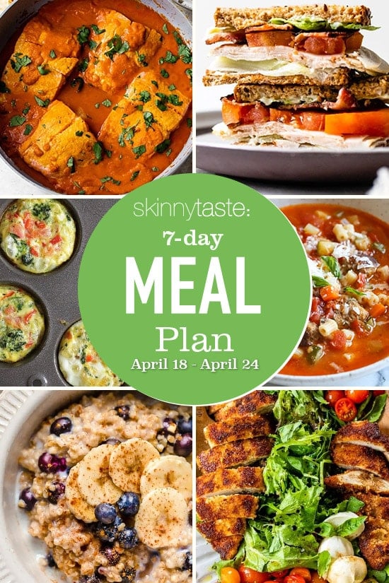 7 Day Healthy Meal Plan (April 18-24)